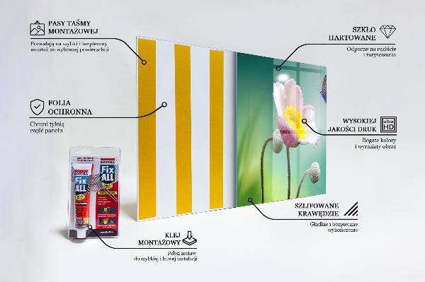 Paneles de vidrio para la cocina Flor de mariposa de prado de verano