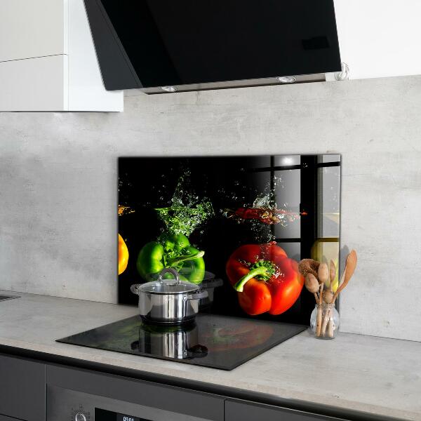 Paneles de pared Pimientos coloridos bajo el agua