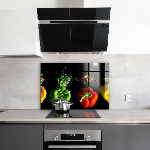 Paneles de pared Pimientos coloridos bajo el agua