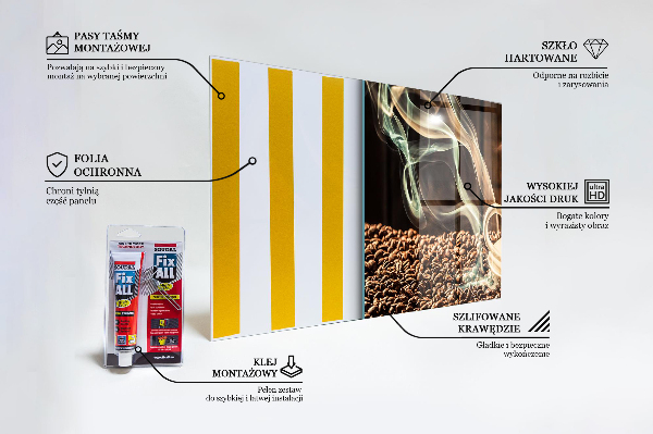 Paneles de pared Una taza con café aromático.