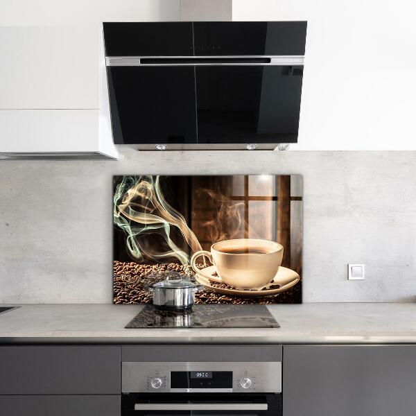 Paneles de pared Una taza con café aromático.