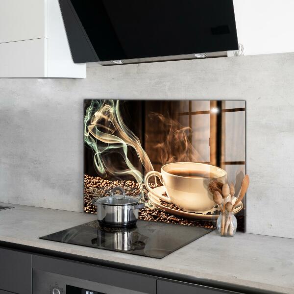 Paneles de pared Una taza con café aromático.