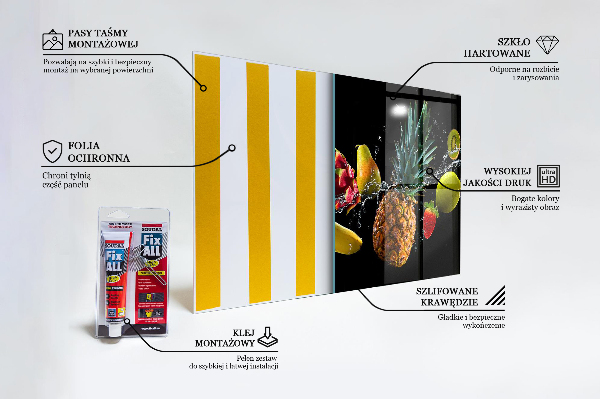 Paneles de pared Composición de frutas jugosas