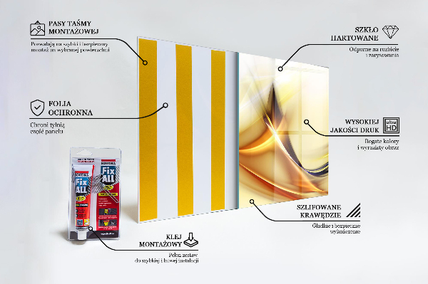 Paneles de pared Abstracción de ondas de energía