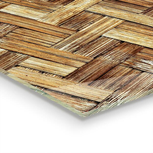Paneles de vidrio para la cocina Ratán bambú trenzado asia