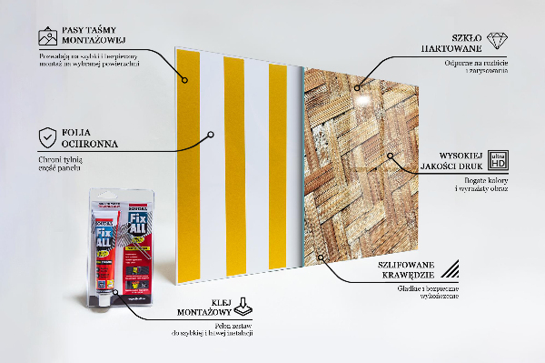 Paneles de vidrio para la cocina Ratán bambú trenzado asia
