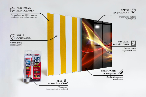 Paneles de pared Energía vibrante abstracta