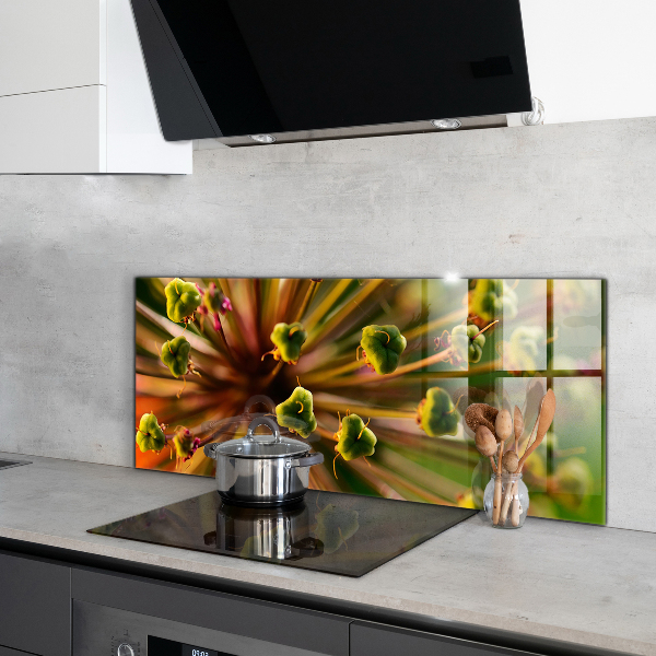 Paneles de vidrio para la cocina Fotografía macro de flores