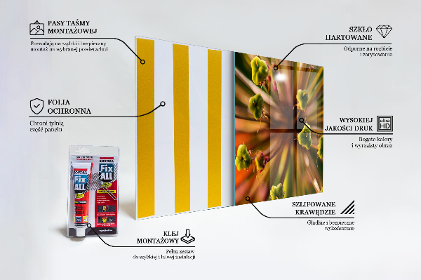 Paneles de vidrio para la cocina Fotografía macro de flores