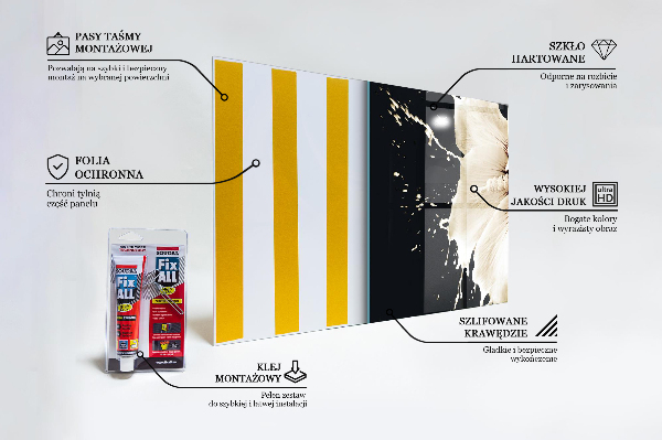 Paneles de vidrio para la cocina Flor blanca abstracta