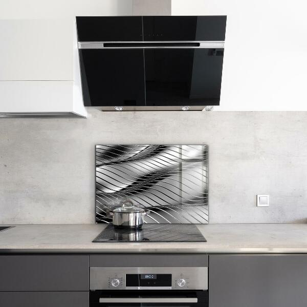 Paneles de pared Abstracción de ondas metálicas