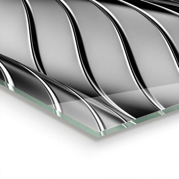 Paneles de pared Abstracción de ondas metálicas