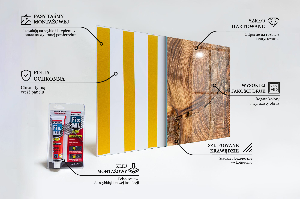Paneles de vidrio para la cocina Textura del tronco