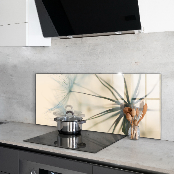 Paneles de vidrio para la cocina Hermoso y delicado diente de león