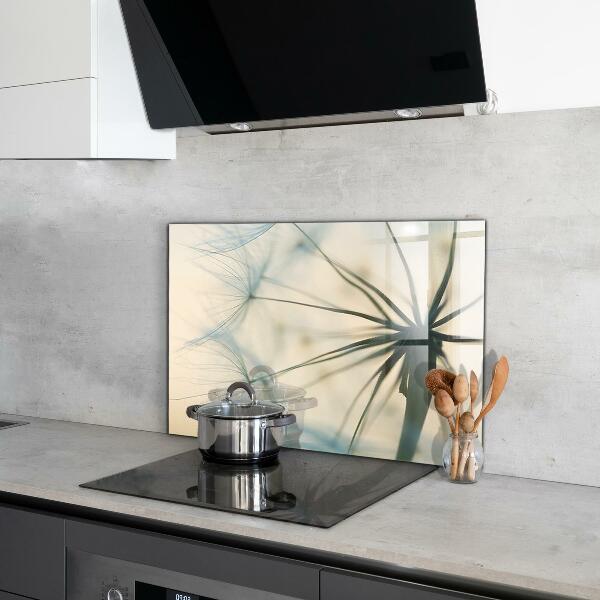 Paneles de vidrio para la cocina Hermoso y delicado diente de león