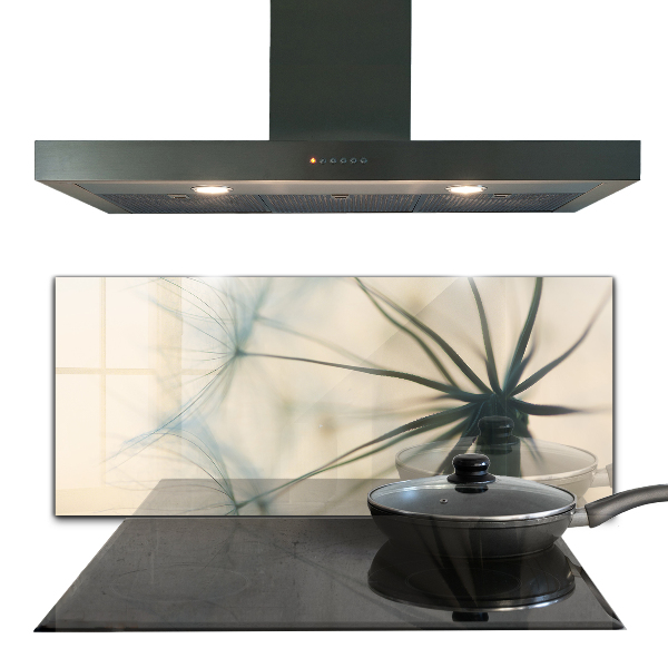 Paneles de vidrio para la cocina Hermoso y delicado diente de león