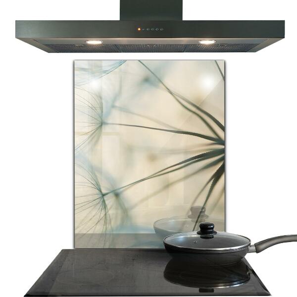 Paneles de vidrio para la cocina Hermoso y delicado diente de león