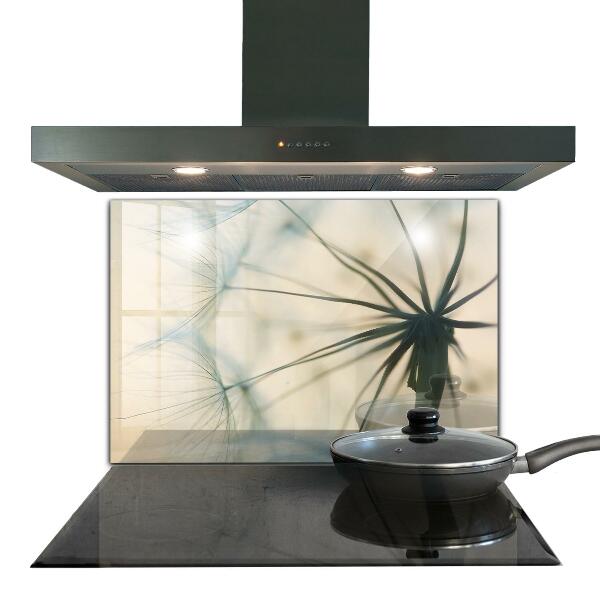 Paneles de vidrio para la cocina Hermoso y delicado diente de león