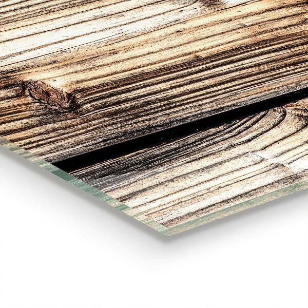 Paneles de vidrio para la cocina Madera de roble vieja