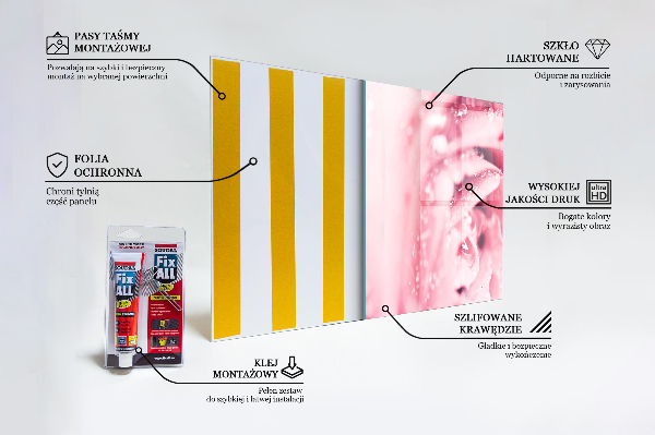 Paneles de vidrio para la cocina Flor rosa delicada