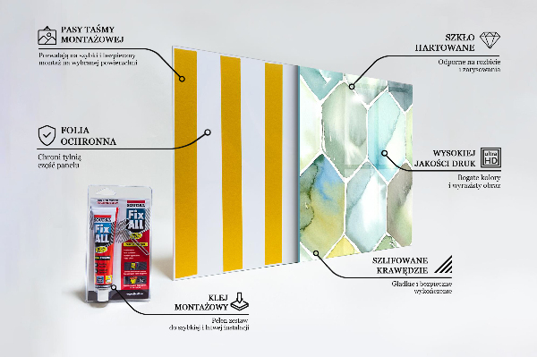 Paneles de pared Patrones geométricos de acuarela