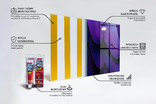 Paneles de vidrio para la cocina Plumas de aves exóticas
