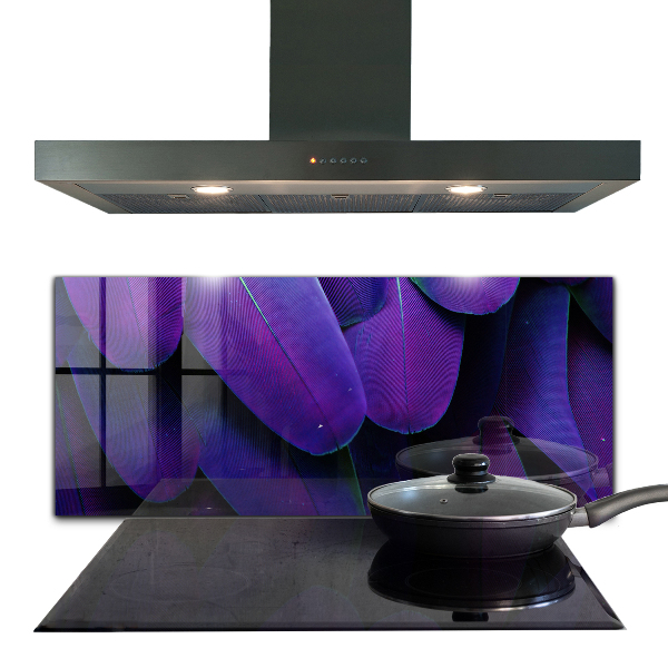 Paneles de vidrio para la cocina Plumas de aves exóticas