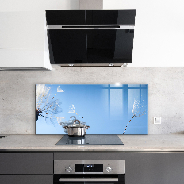 Paneles de vidrio para la cocina Dientes de león delicados