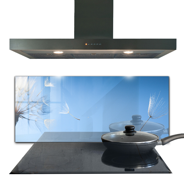 Paneles de vidrio para la cocina Dientes de león delicados