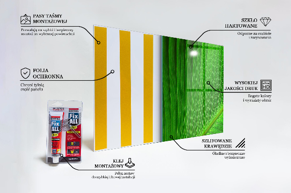 Paneles de vidrio para la cocina Hoja de palma tropical