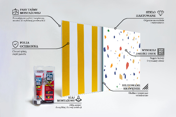 Paneles de vidrio para la cocina Guijarros de terrazo