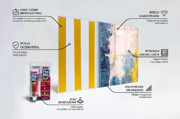 Paneles de pared Pintura colorida abstracta