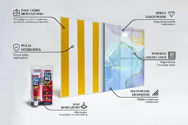 Paneles de pared Abstracción de energía azul