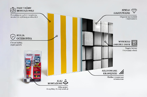 Paneles de pared Cubos monocromos