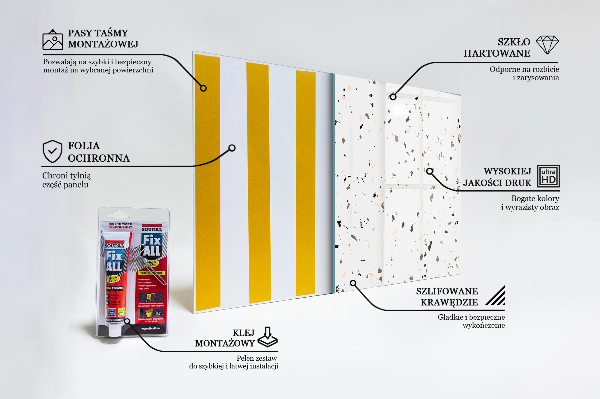 Paneles de vidrio para la cocina Terrazo delicado terrazo