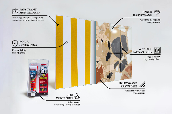 Paneles de vidrio para la cocina Piedra natural terrazo
