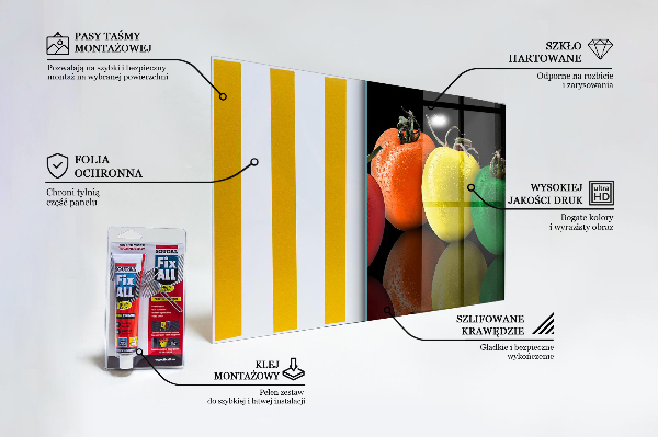 Paneles de pared Tomates jugosos coloridos