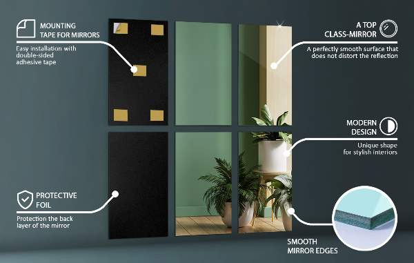 Espejo en azulejos 6 ud 30x20 cm