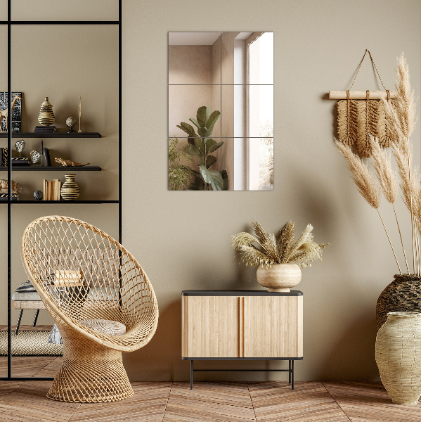 Baldosas de espejo 6 ud 30x30 cm