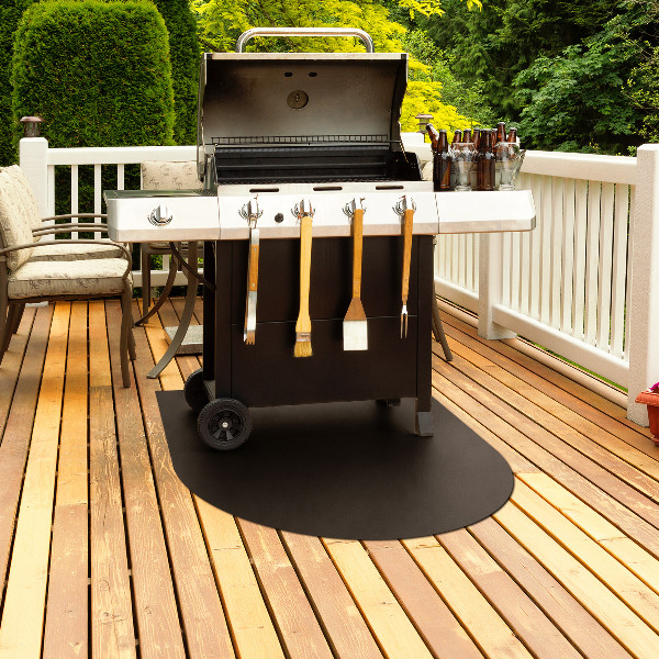 Plancha de acero para barbacoa semiovalada 80x90 cm