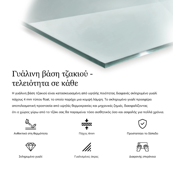 Placa protectora suelo estufa 60x60 cm