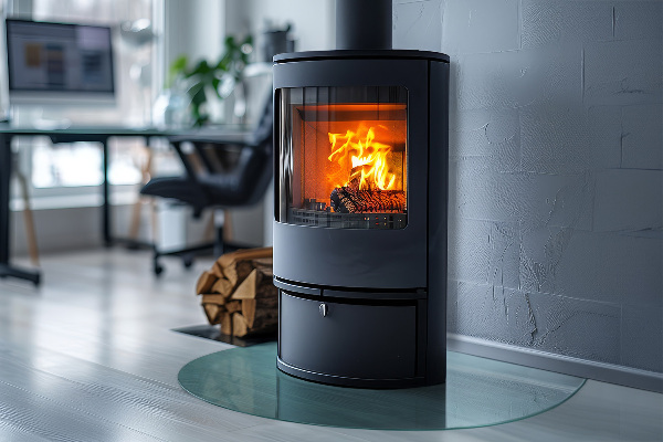 Placa de vidrio para chimenea 80x70 cm