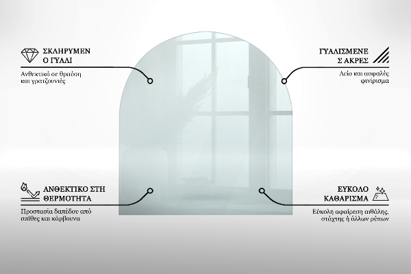 Placa de vidrio para chimenea 80x70 cm