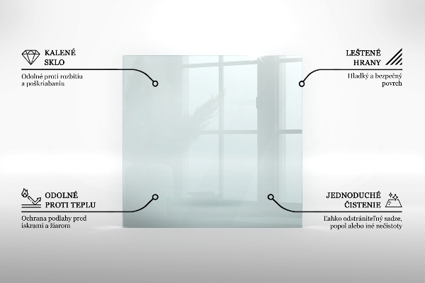 Placa de vidrio para chimenea 120x60 cm