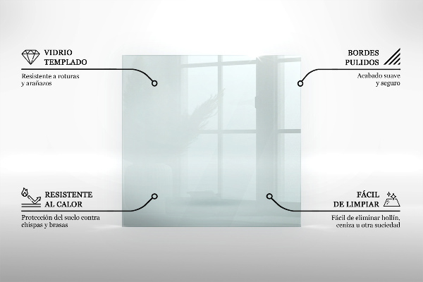 Placa protectora suelo estufa 120x80 cm