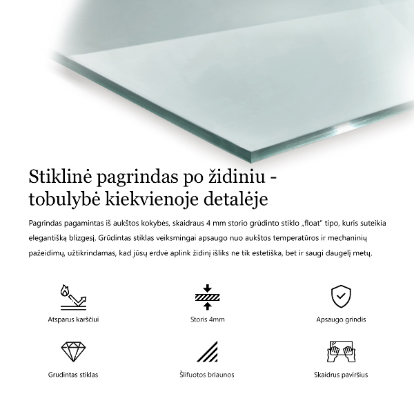 Placa protectora suelo estufa 140x70 cm