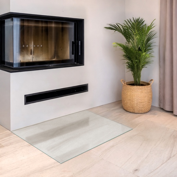 Placa de vidrio para chimenea semitransparente 80x60 cm