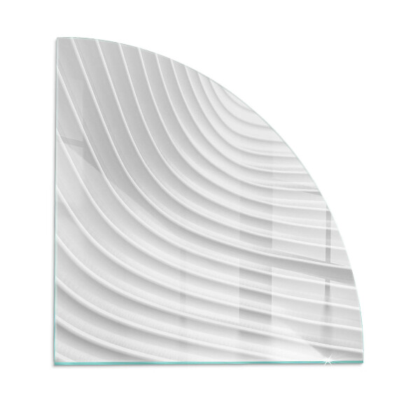 Cuarto de círculo protector suelo para estufa de leña Ondas de líneas delicadas