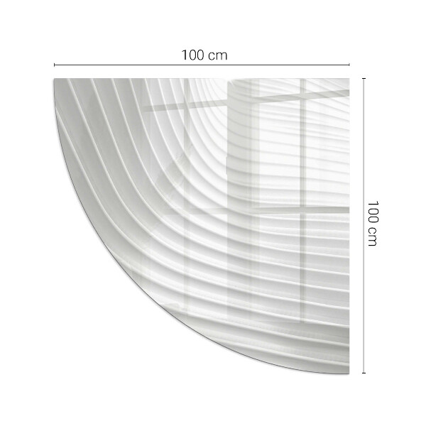 Cuarto de círculo protector suelo para estufa de leña Ondas de líneas delicadas