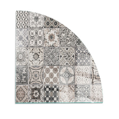 Cuarto de círculo placa protección suelo estufa Patrones de azulejos decorativos